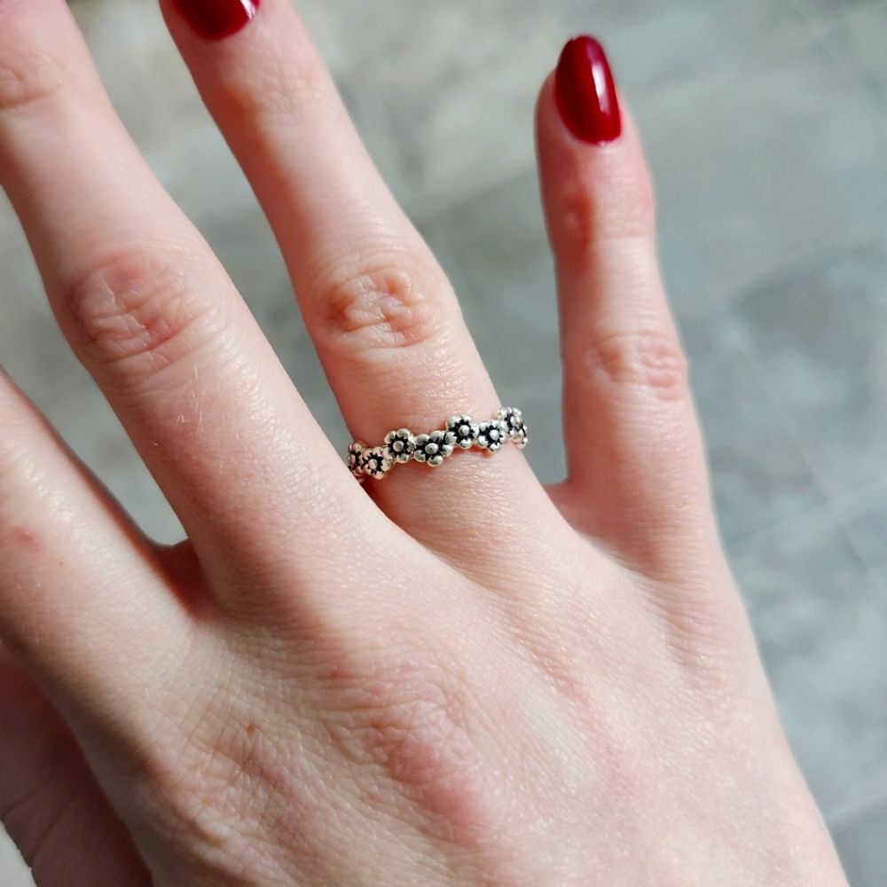 925 sterling silver daisy "I Pick You" ring 7